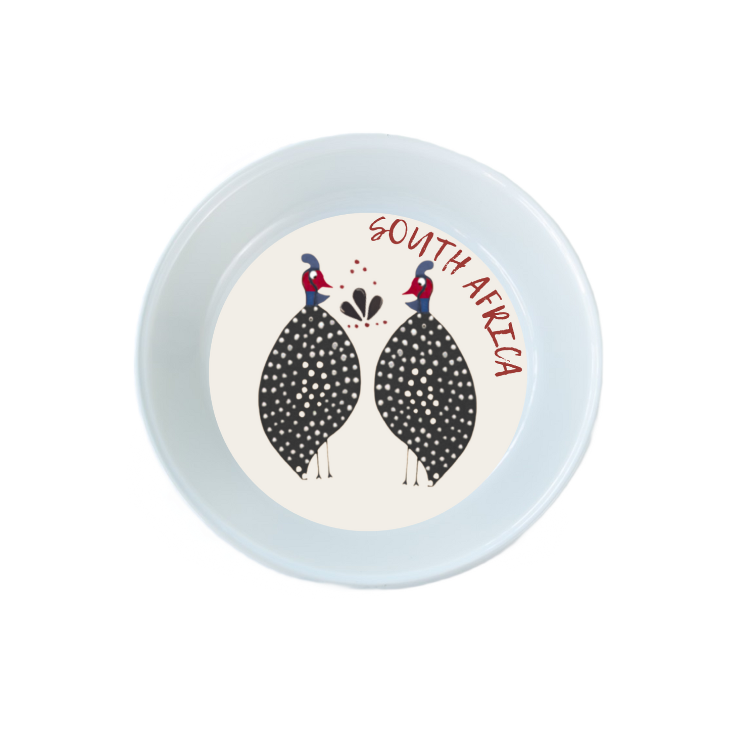 Guinea Fowl Chic Handpainted 14cm Tapas Dish