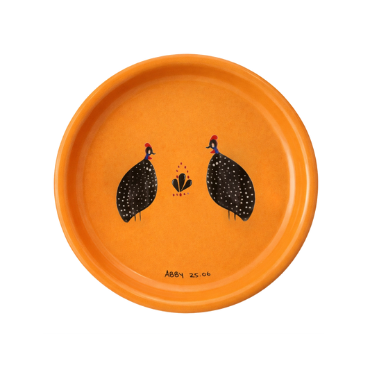Guinea Fowl Chic Handpainted 14cm Tapas Dish