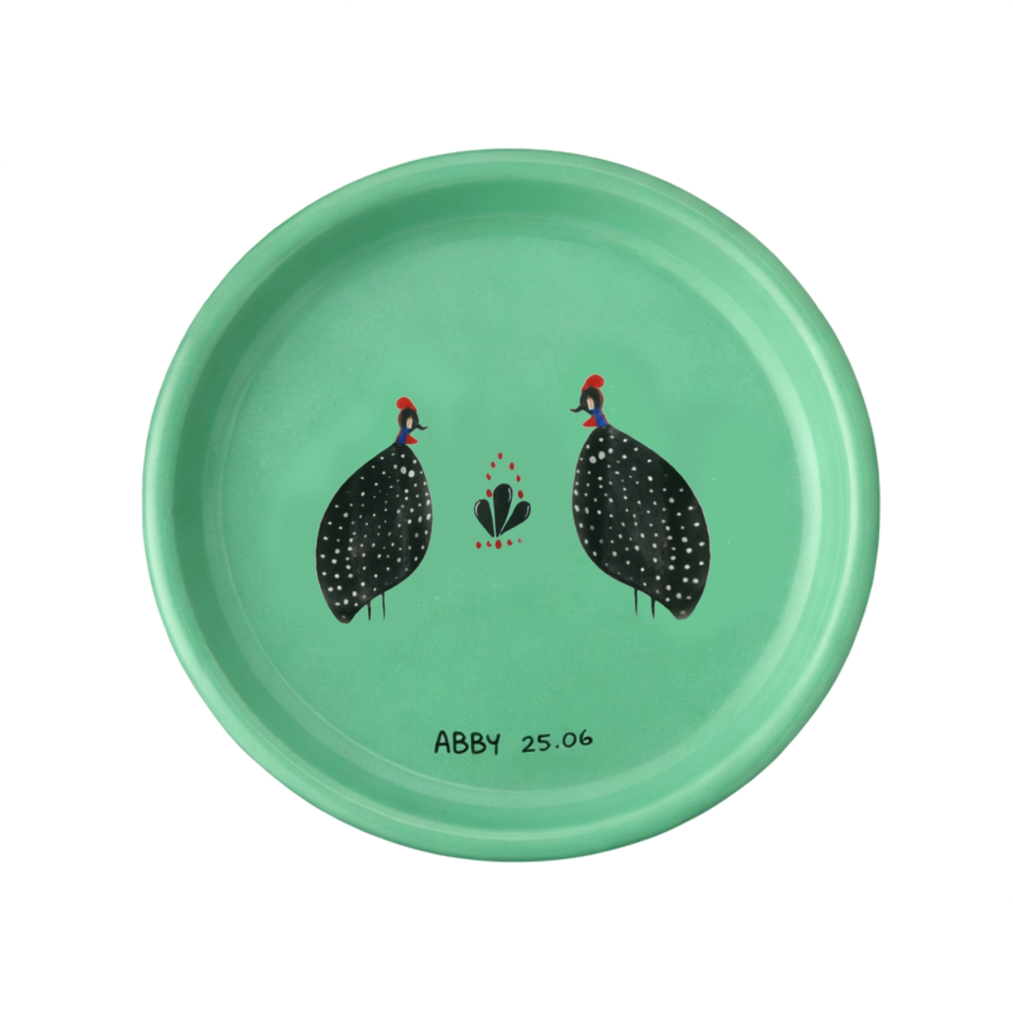 Guinea Fowl Chic Handpainted 14cm Tapas Dish