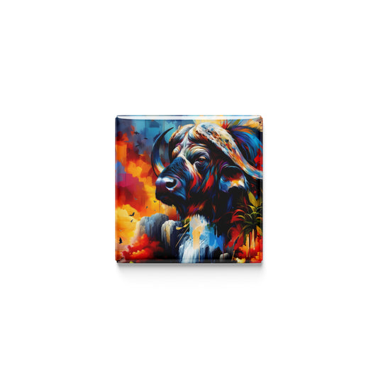 African Ablaze Magnet Square
