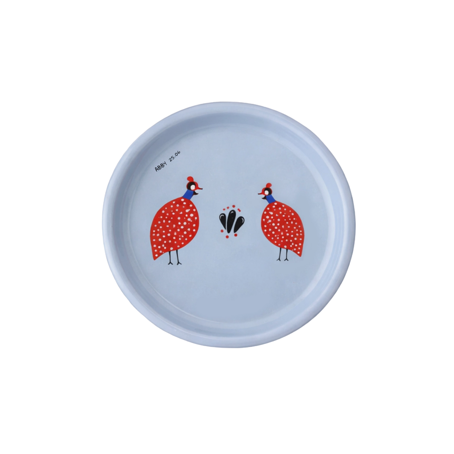 Guinea Fowl Chic  Handpainted 10cm Ramekin Dish