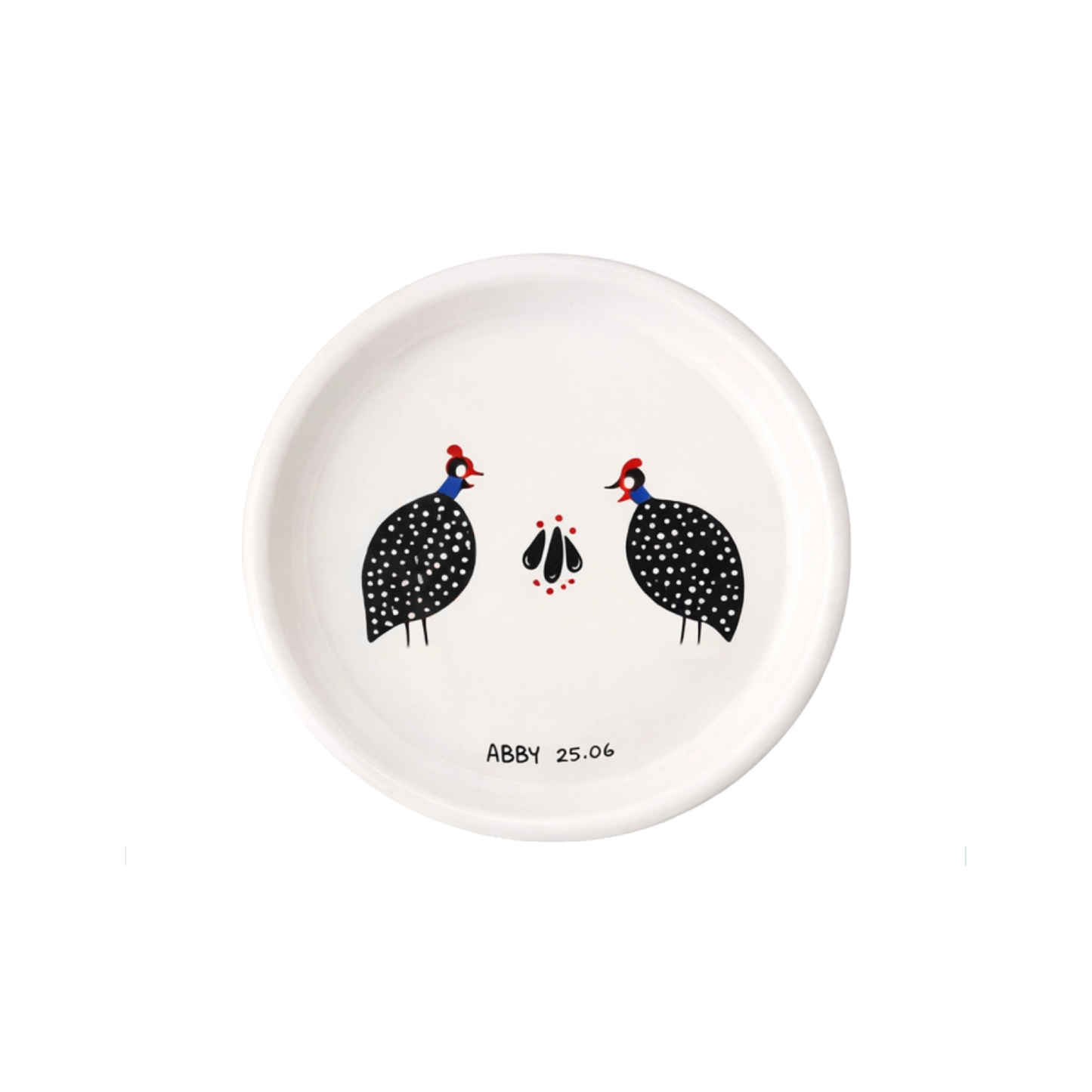 Guinea Fowl Chic  Handpainted 10cm Ramekin Dish