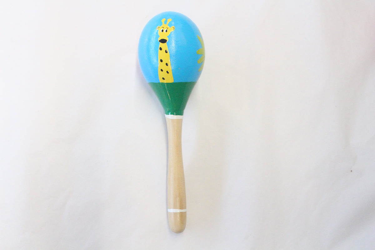 Hand-Painted Wooden Rattle