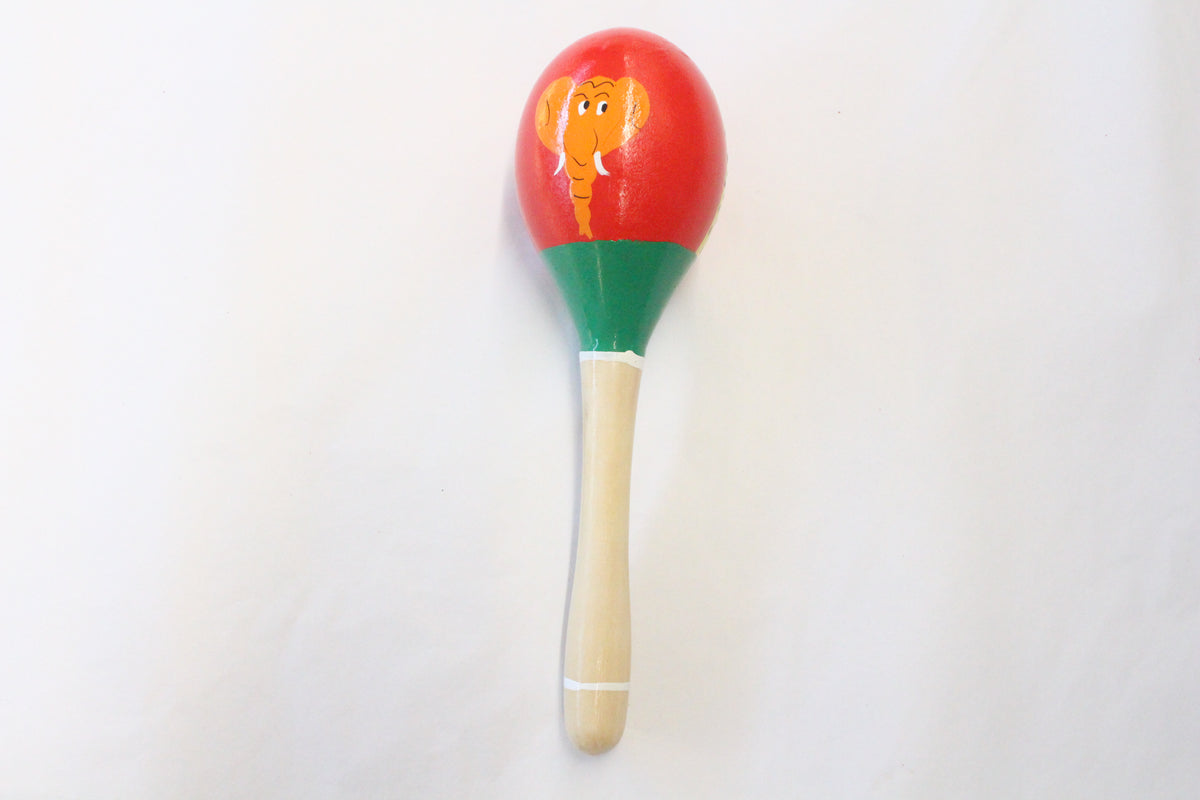 Hand-Painted Wooden Rattle