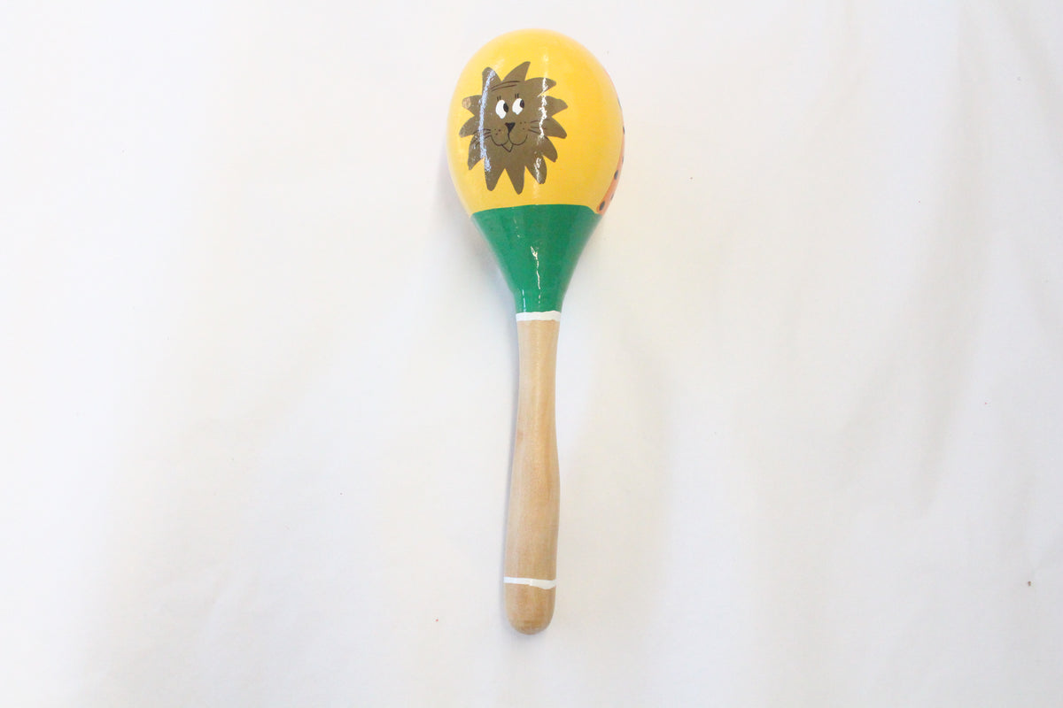Hand-Painted Wooden Rattle