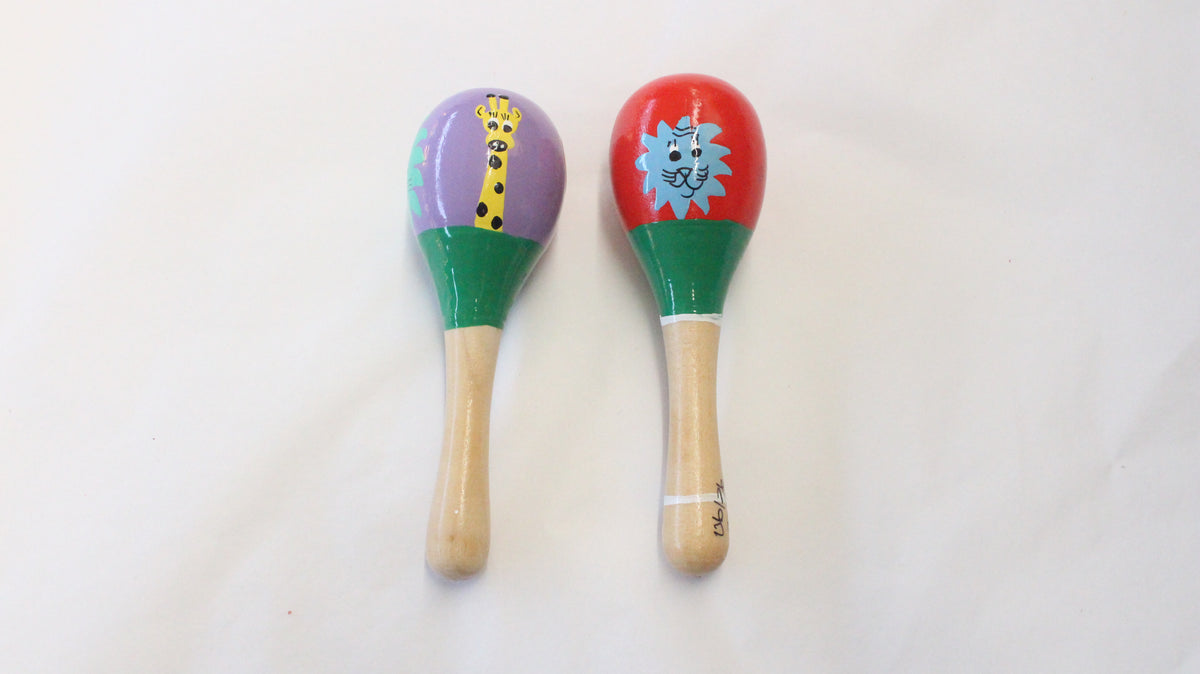 Hand-Painted Wooden Rattle