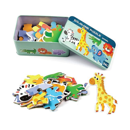 Puzzle 6 Animals 36 pieces