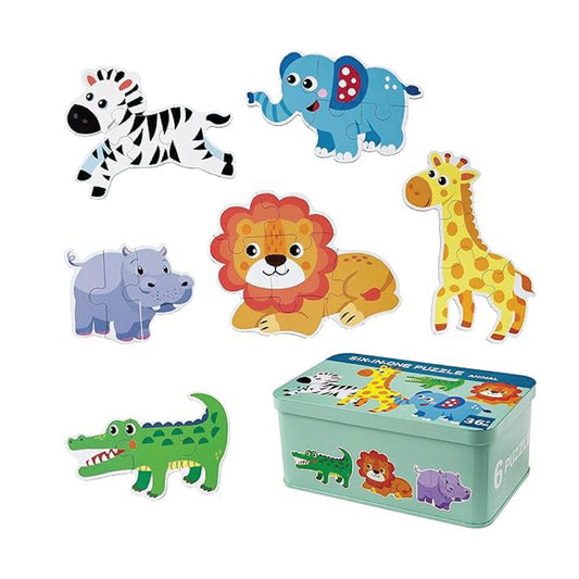 Puzzle 6 Animals 36 pieces