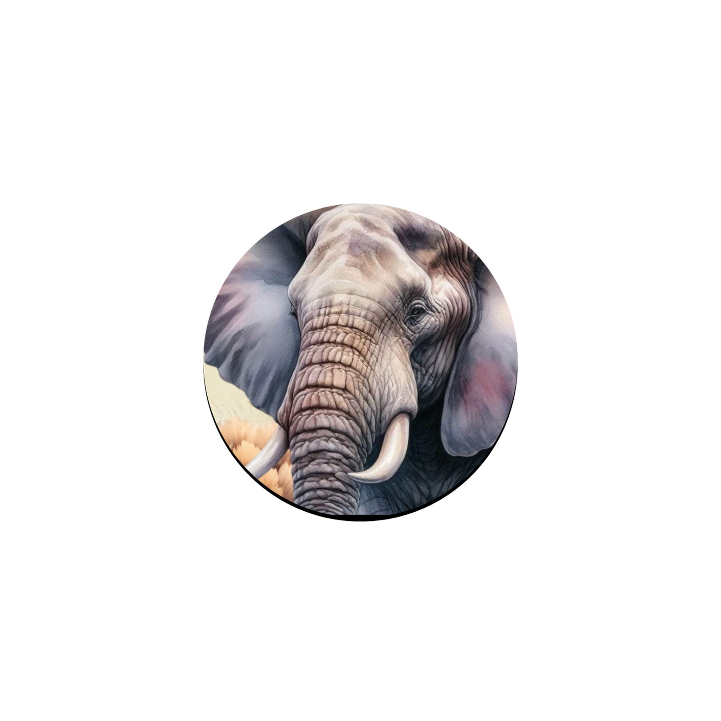 Pastel Afrika Round Magnet Badge