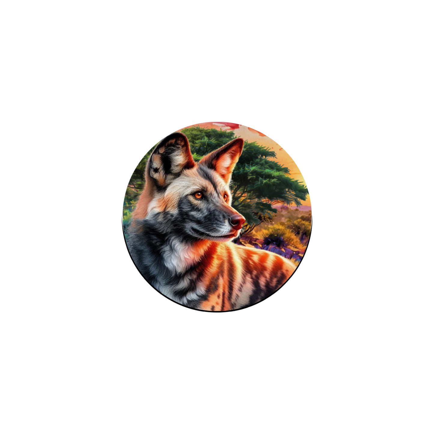 African Ablaze  Magnet Badge