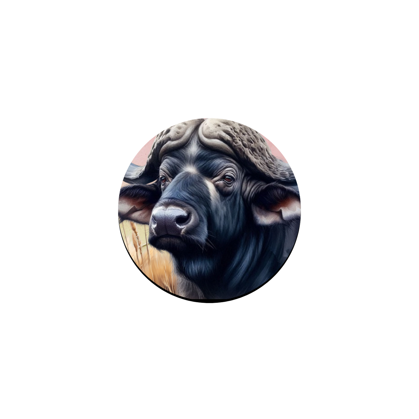 Pastel Afrika Round Magnet Badge