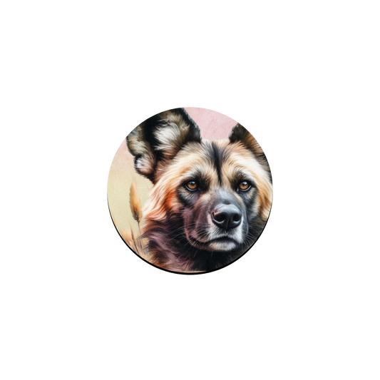 Pastel Afrika Round Magnet Badge