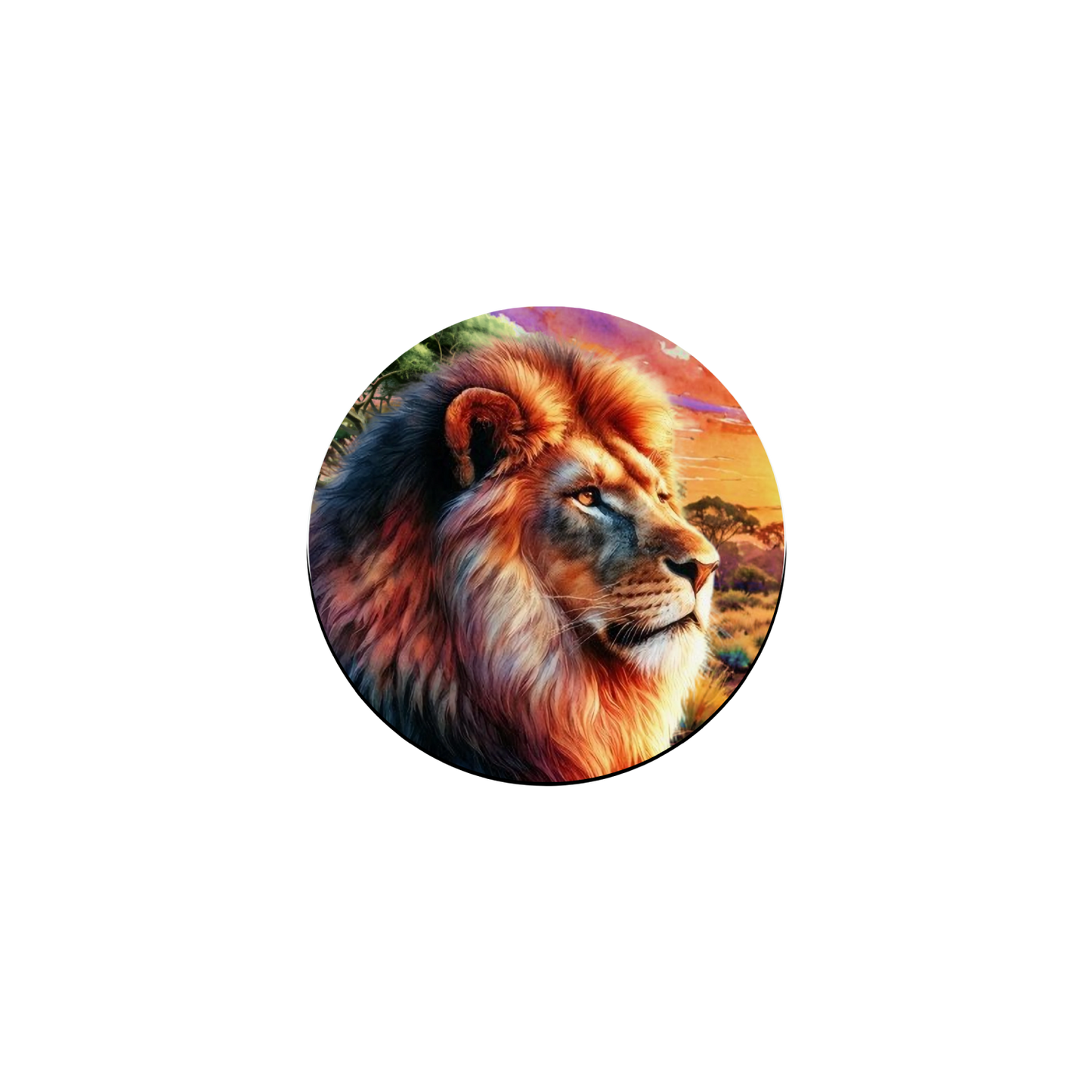 African Ablaze  Magnet Badge