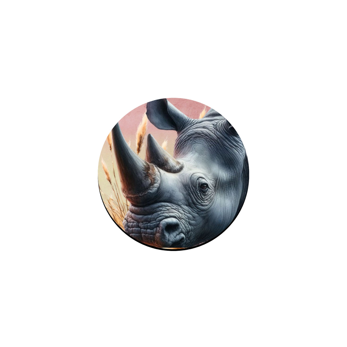 Pastel Afrika Round Magnet Badge