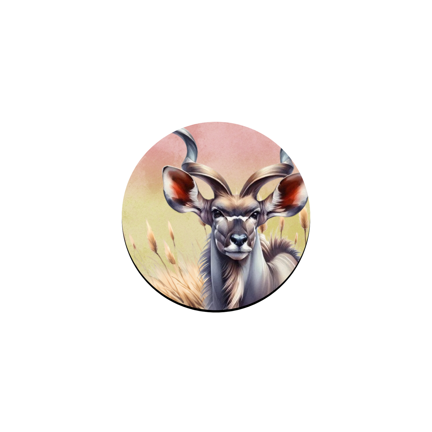 Pastel Afrika Round Magnet Badge