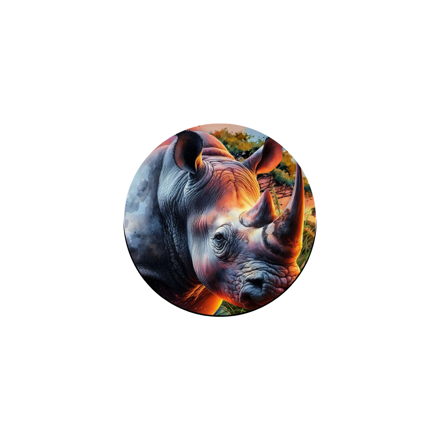 African Sunset  Magnet Badge