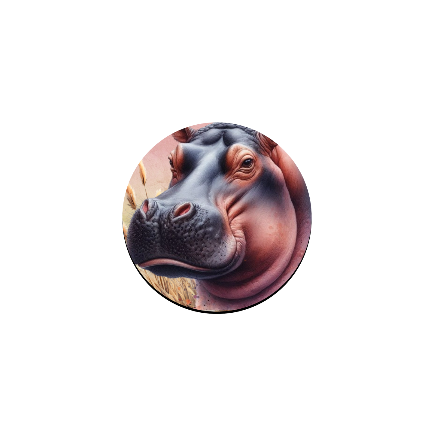 Pastel Afrika Round Magnet Badge