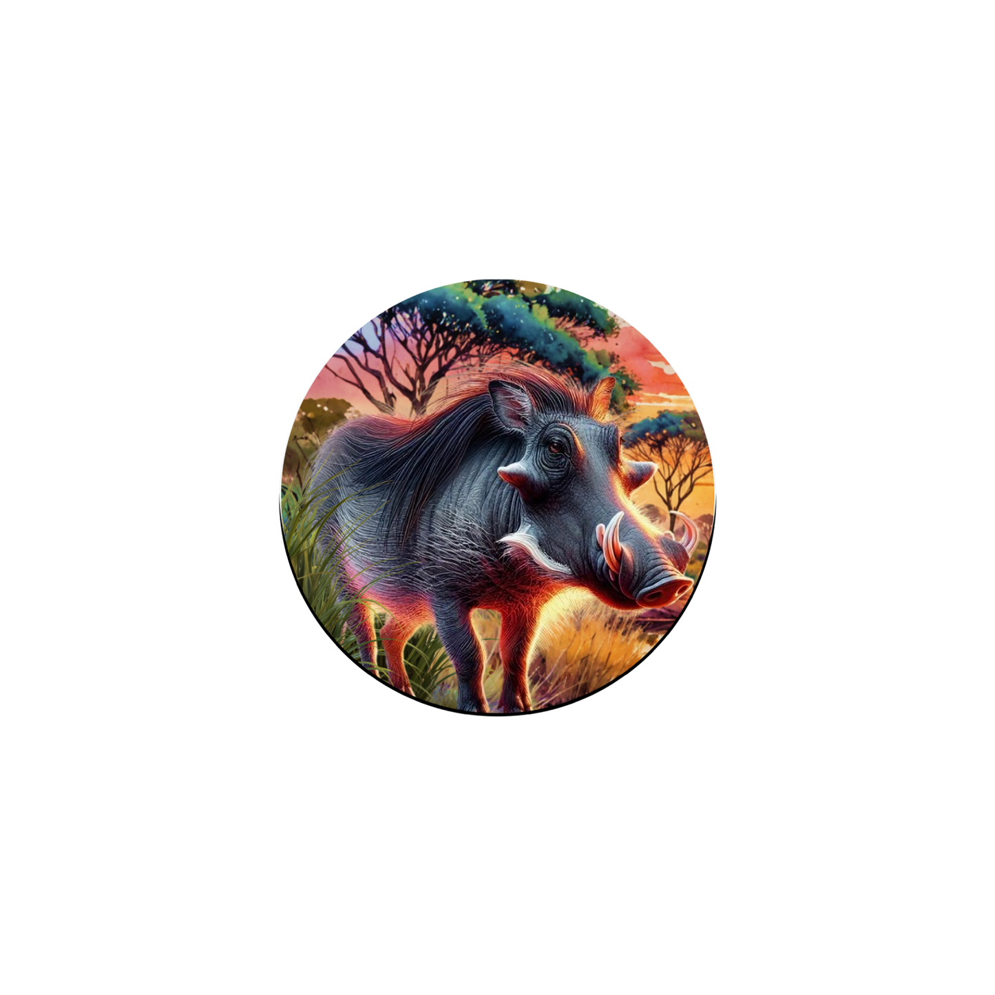 African Ablaze  Magnet Badge