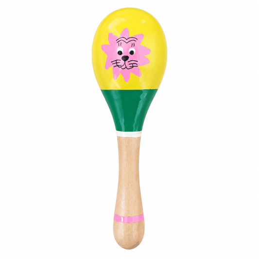 Hand-Painted Wooden Rattle