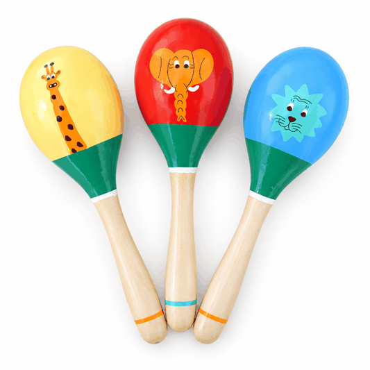 Hand-Painted Wooden Rattle