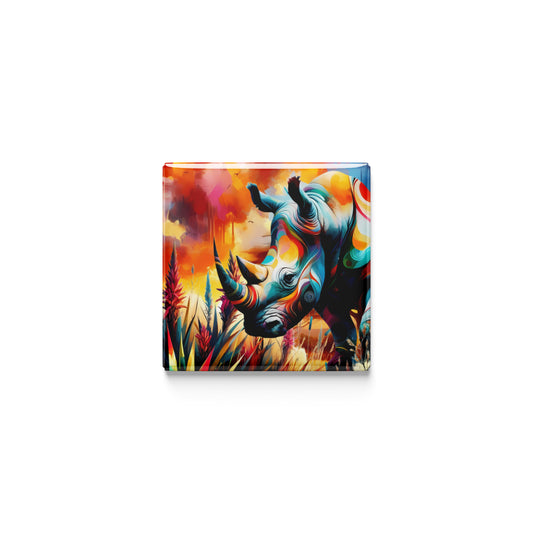 African Ablaze  Magnet Square